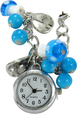 SVM Branded New Arrival Designer Bracelate Blue Analog Watch - For Girls