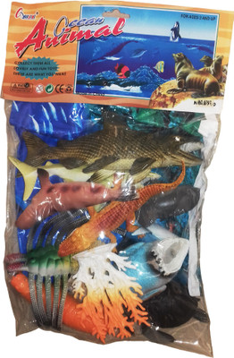 kidoz kingdom OCEAN ANIMALS 10 PCS SET(Multicolor)