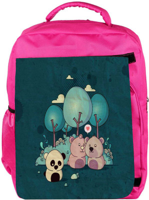 

Snoogg Eco Friendly Canvas Lonely Panda 2655 Backpack Rucksack School Travel Unisex Casual Canvas Bag Bookbag Satchel 5 L Backpack(Pink)
