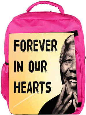 

Snoogg Eco Friendly Canvas Mandela In Our Hearts Backpack Rucksack School Travel Unisex Casual Canvas Bag Bookbag Satchel 5 L Backpack(Pink)