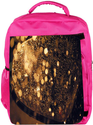 

Snoogg Eco Friendly Canvas Rain Mirrors Water Drops Designer Backpack Rucksack School Travel Unisex Casual Canvas Bag Bookbag Satchel 5 L Backpack(Pink)