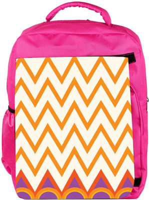 

Snoogg Eco Friendly Canvas Minimal Waves Backpack Rucksack School Travel Unisex Casual Canvas Bag Bookbag Satchel 5 L Backpack(Pink)