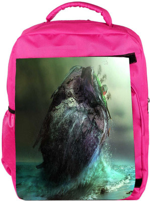 

Snoogg Eco Friendly Canvas House In Sea Designer Backpack Rucksack School Travel Unisex Casual Canvas Bag Bookbag Satchel 5 L Backpack(Pink)