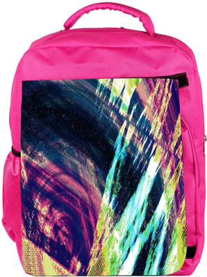 

Snoogg Eco Friendly Canvas Abstract Paint Backpack Rucksack School Travel Unisex Casual Canvas Bag Bookbag Satchel 5 L Backpack(Pink)