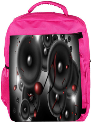 

Snoogg Eco Friendly Canvas Music Speakers Designer Backpack Rucksack School Travel Unisex Casual Canvas Bag Bookbag Satchel 5 L Backpack(Pink)