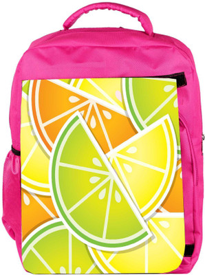 

Snoogg Eco Friendly Canvas Citrus Wedge Background Card In Vector Format Backpack Rucksack School Travel Unisex Casual Canvas Bag Bookbag Satchel 5 L Backpack(Pink)
