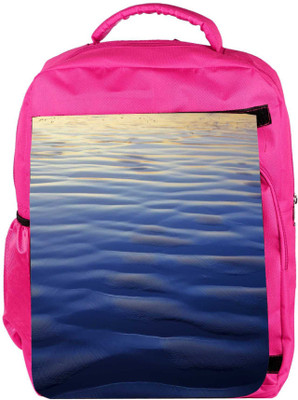 

Snoogg Eco Friendly Canvas Beach Surface Texture Backpack Rucksack School Travel Unisex Casual Canvas Bag Bookbag Satchel 5 L Backpack(Pink)