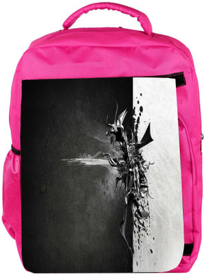 

Snoogg Eco Friendly Canvas Black And Grey Paint Designer Backpack Rucksack School Travel Unisex Casual Canvas Bag Bookbag Satchel 5 L Backpack(Pink)