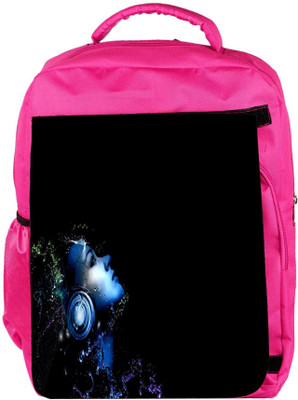 

Snoogg Eco Friendly Canvas Music Listener Designer Backpack Rucksack School Travel Unisex Casual Canvas Bag Bookbag Satchel 5 L Backpack(Pink)