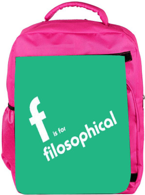 

Snoogg Eco Friendly Canvas Filosophical 2899 Backpack Rucksack School Travel Unisex Casual Canvas Bag Bookbag Satchel 5 L Backpack(Pink)