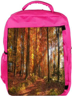 

Snoogg Eco Friendly Canvas Day Time In Forest Designer Backpack Rucksack School Travel Unisex Casual Canvas Bag Bookbag Satchel 5 L Backpack(Pink)