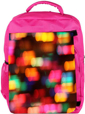 

Snoogg Eco Friendly Canvas City Lights Designer Backpack Rucksack School Travel Unisex Casual Canvas Bag Bookbag Satchel 5 L Backpack(Pink)