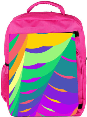 

Snoogg Eco Friendly Canvas Fractal Designer Backpack Rucksack School Travel Unisex Casual Canvas Bag Bookbag Satchel 5 L Backpack(Pink)