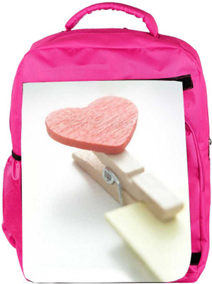 

Snoogg Eco Friendly Canvas Throw Your Heart Backpack Rucksack School Travel Unisex Casual Canvas Bag Bookbag Satchel 5 L Backpack(Pink)