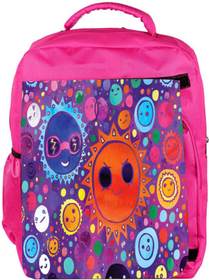 

Snoogg Eco Friendly Canvas Cool Suns 2612 Backpack Rucksack School Travel Unisex Casual Canvas Bag Bookbag Satchel 5 L Backpack(Pink)