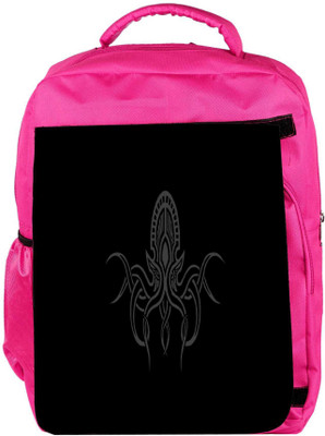 

Snoogg Eco Friendly Canvas Cthulhu Wallpaper Designer Backpack Rucksack School Travel Unisex Casual Canvas Bag Bookbag Satchel 5 L Backpack(Pink)