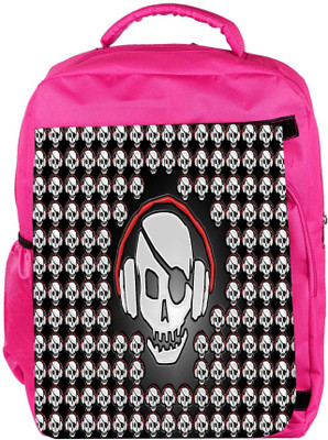 

Snoogg Eco Friendly Canvas Calavera Music Designer Backpack Rucksack School Travel Unisex Casual Canvas Bag Bookbag Satchel 5 L Backpack(Pink)
