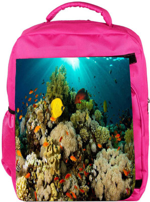 

Snoogg Eco Friendly Canvas Inside Water Designer Backpack Rucksack School Travel Unisex Casual Canvas Bag Bookbag Satchel 5 L Backpack(Pink)