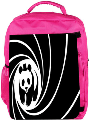 

Snoogg Eco Friendly Canvas Panda Circle 2520 Backpack Rucksack School Travel Unisex Casual Canvas Bag Bookbag Satchel 5 L Backpack(Pink)