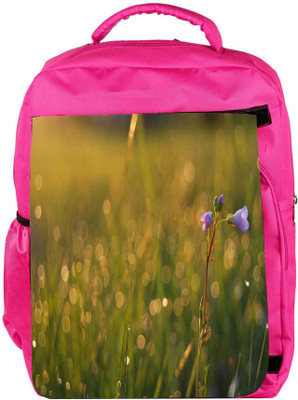 

Snoogg Eco Friendly Canvas Yellow Sunflower Designer Backpack Rucksack School Travel Unisex Casual Canvas Bag Bookbag Satchel 5 L Backpack(Pink)