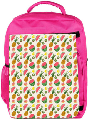 

Snoogg Eco Friendly Canvas Fruit Healthy Pattern Backpack Rucksack School Travel Unisex Casual Canvas Bag Bookbag Satchel 5 L Backpack(Pink)