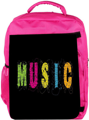 

Snoogg Eco Friendly Canvas Music Designer Backpack Rucksack School Travel Unisex Casual Canvas Bag Bookbag Satchel 5 L Backpack(Pink)