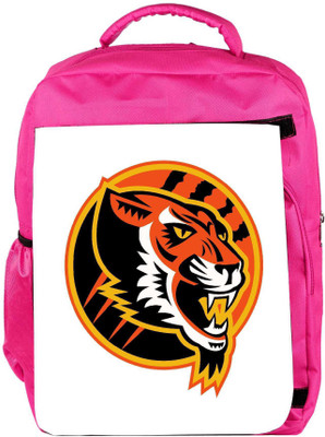 

Snoogg Eco Friendly Canvas Angry Tiger Side Retro Backpack Rucksack School Travel Unisex Casual Canvas Bag Bookbag Satchel 5 L Backpack(Pink)