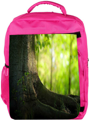 

Snoogg Eco Friendly Canvas Small Plant Designer Backpack Rucksack School Travel Unisex Casual Canvas Bag Bookbag Satchel 5 L Backpack(Pink)