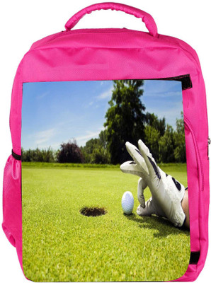 

Snoogg Eco Friendly Canvas Ball And Hole Designer Backpack Rucksack School Travel Unisex Casual Canvas Bag Bookbag Satchel 5 L Backpack(Pink)