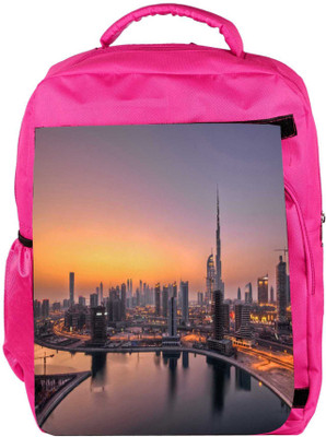 

Snoogg Eco Friendly Canvas City Of Love Designer Backpack Rucksack School Travel Unisex Casual Canvas Bag Bookbag Satchel 5 L Backpack(Pink)