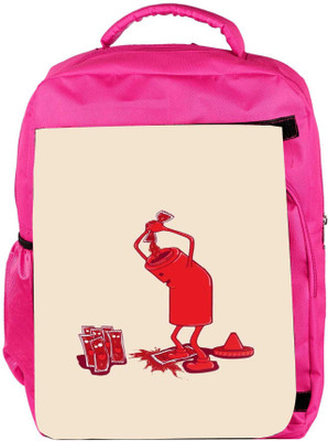 

Snoogg Eco Friendly Canvas Ketchup 2875 Backpack Rucksack School Travel Unisex Casual Canvas Bag Bookbag Satchel 5 L Backpack(Pink)