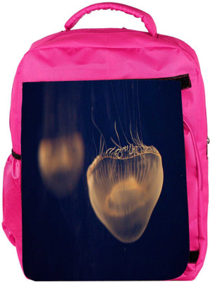 

Snoogg Eco Friendly Canvas Jellyfish Animal Designer Backpack Rucksack School Travel Unisex Casual Canvas Bag Bookbag Satchel 5 L Backpack(Pink)
