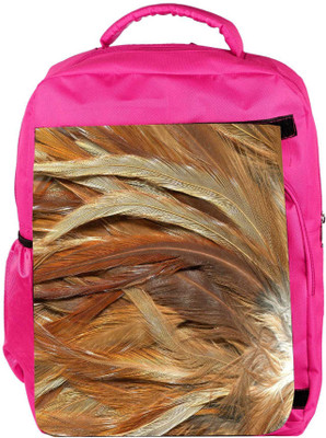 

Snoogg Eco Friendly Canvas Feathers 3 Texture Backpack Rucksack School Travel Unisex Casual Canvas Bag Bookbag Satchel 5 L Backpack(Pink)