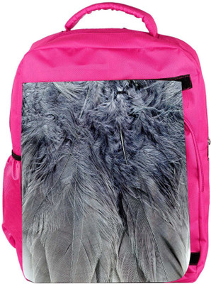 

Snoogg Eco Friendly Canvas Feathers 2 Texture Backpack Rucksack School Travel Unisex Casual Canvas Bag Bookbag Satchel 5 L Backpack(Pink)
