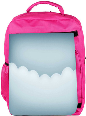 

Snoogg Eco Friendly Canvas White Clouds Designer Backpack Rucksack School Travel Unisex Casual Canvas Bag Bookbag Satchel 5 L Backpack(Pink)