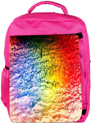 

Snoogg Eco Friendly Canvas Colorful Concrete Abstract Designer Backpack Rucksack School Travel Unisex Casual Canvas Bag Bookbag Satchel 5 L Backpack(Pink)