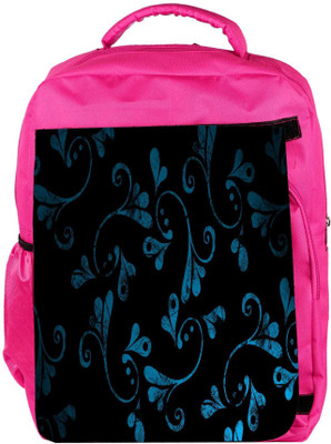 

Snoogg Eco Friendly Canvas Blue Abstract Design Designer Backpack Rucksack School Travel Unisex Casual Canvas Bag Bookbag Satchel 5 L Backpack(Pink)