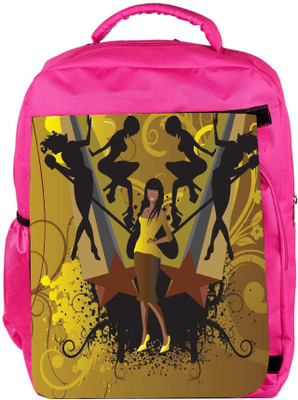 

Snoogg Eco Friendly Canvas Abstract Illustration Backpack Rucksack School Travel Unisex Casual Canvas Bag Bookbag Satchel 5 L Backpack(Pink)