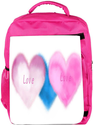 

Snoogg Eco Friendly Canvas Pink Love Designer Backpack Rucksack School Travel Unisex Casual Canvas Bag Bookbag Satchel 5 L Backpack(Pink)