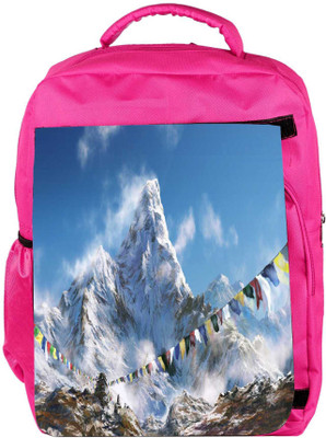 

Snoogg Eco Friendly Canvas Everest Climb Backpack Rucksack School Travel Unisex Casual Canvas Bag Bookbag Satchel 5 L Backpack(Pink)
