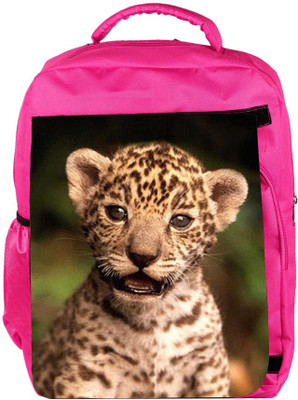 

Snoogg Eco Friendly Canvas Tiger 19 Backpack Rucksack School Travel Unisex Casual Canvas Bag Bookbag Satchel 5 L Backpack(Pink)