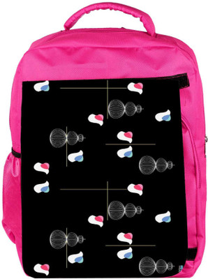 

Snoogg Eco Friendly Canvas Bird Black 2448 Backpack Rucksack School Travel Unisex Casual Canvas Bag Bookbag Satchel 5 L Backpack(Pink)