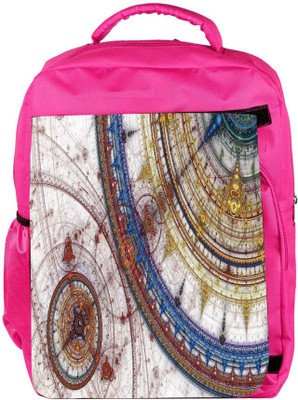

Snoogg Eco Friendly Canvas Fractal Design Artistic Designer Backpack Rucksack School Travel Unisex Casual Canvas Bag Bookbag Satchel 5 L Backpack(Pink)