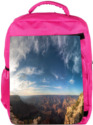 

Snoogg Eco Friendly Canvas Abstract Dried Mountains Designer Backpack Rucksack School Travel Unisex Casual Canvas Bag Bookbag Satchel 5 L Backpack(Pink)