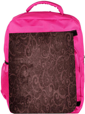 

Snoogg Eco Friendly Canvas Brown Pattern Design Designer Backpack Rucksack School Travel Unisex Casual Canvas Bag Bookbag Satchel 5 L Backpack(Pink)