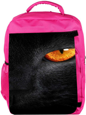 

Snoogg Eco Friendly Canvas Cat Eyes Backpack Rucksack School Travel Unisex Casual Canvas Bag Bookbag Satchel 5 L Backpack(Pink)