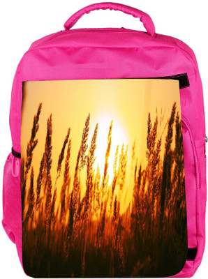 

Snoogg Eco Friendly Canvas Small Plants Designer Backpack Rucksack School Travel Unisex Casual Canvas Bag Bookbag Satchel 5 L Backpack(Pink)
