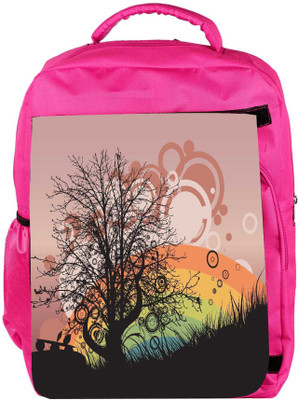 

Snoogg Eco Friendly Canvas Abstract Illustration Backpack Rucksack School Travel Unisex Casual Canvas Bag Bookbag Satchel 5 L Backpack(Pink)
