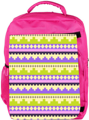 

Snoogg Eco Friendly Canvas Brick Aztec Backpack Rucksack School Travel Unisex Casual Canvas Bag Bookbag Satchel 5 L Backpack(Pink)