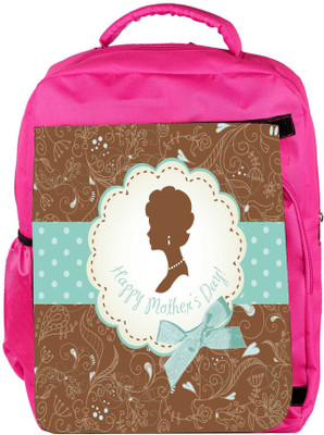 

Snoogg Eco Friendly Canvas Mothers Day Card Cute Vintage Frames With Ladies Silhouettes Backpack Rucksack School Travel Unisex Casual Canvas Bag Bookbag Satchel 5 L Backpack(Pink)